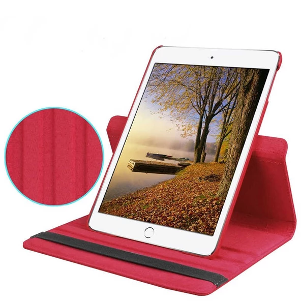 Apple iPad 10.2 (8.Nesil) - Tablet Kılıfı 360 full Korumalı Yatay Dikey Dönebilen Standlı Kılıf - 5