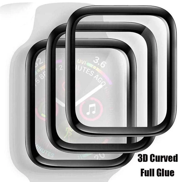 Apple Watch 38mm - Ekran Koruyucu 3D Full Yapışkanlı Cam Ekran Koruyucu - 5
