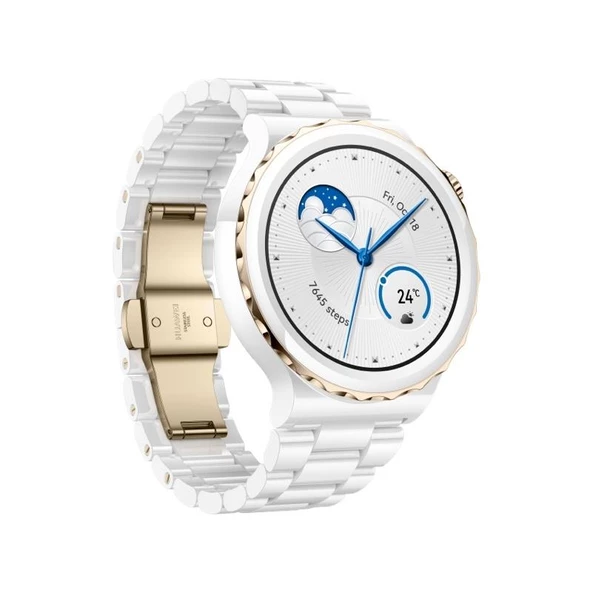 Huawei Watch GT 3 Pro 43mm Seramik Kasa ve Beyaz Seramik Kayış Akıllı Saat - 3