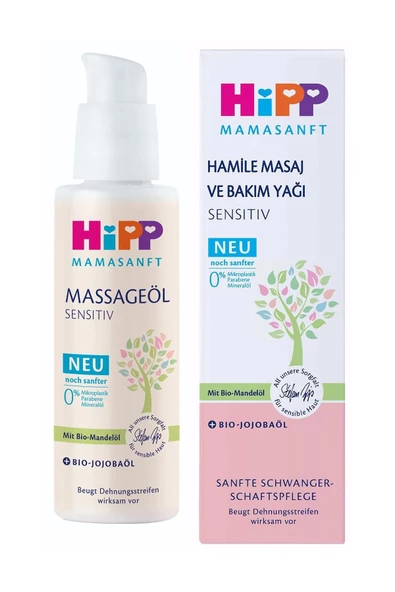 Hipp Mamasanft Hamile Masaj ve Bakım Yağı Sensitiv 100 ml
