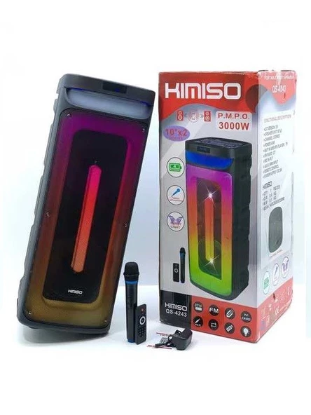 Hadron Kımıso QS4243 Mikrofonlu Kumandalı Bluetooth Hoparlör 2x10 inç 300x320x795 - 3