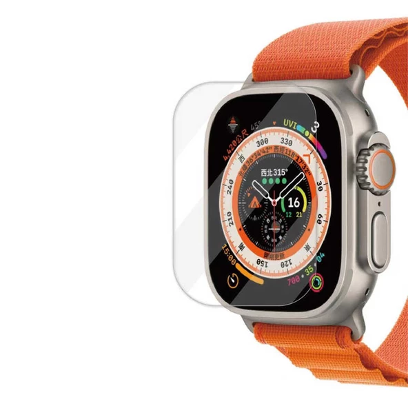 Apple Watch Ultra 49mm - Ekran Koruyucu Akıllı Saat Cam Ekran Koruyucu