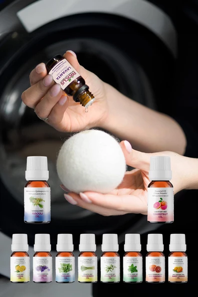 Çamaşır Kurutma Makinası İçin Uçucu Yağlar Seti 4 Adet 10ml (1 ADET YÜN KURUTMA TOPU XL HEDİYE) - 2