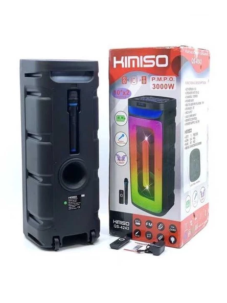 Hadron Kımıso QS4243 Mikrofonlu Kumandalı Bluetooth Hoparlör 2x10 inç 300x320x795 - 5