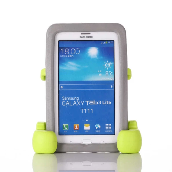 Samsung Galaxy Tab 4 7.0 T230 - Tablet Kılıfı Çocuklar için Eva Boxer Tablet Silikon Kılıf - Resim 7
