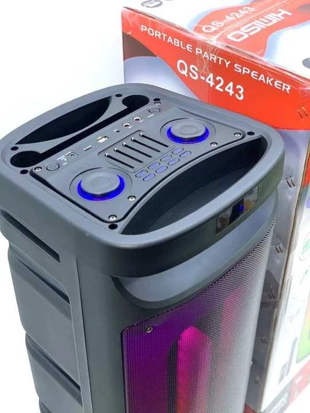 Hadron Kımıso QS4243 Mikrofonlu Kumandalı Bluetooth Hoparlör 2x10 inç 300x320x795 - 6