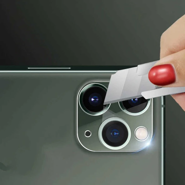 Apple iPhone 11 Pro Max - 3D Full Kamera Koruyucu - 4