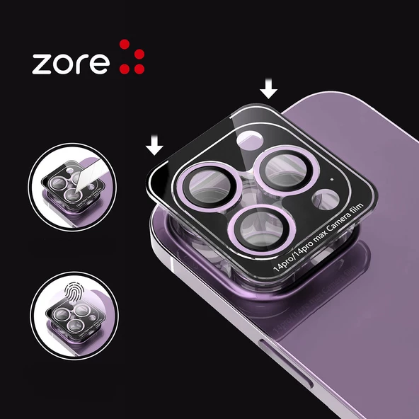 Apple iPhone 12 Pro Max - Kamera Lens Koruyucu Safir Parmak İzi Bırakmayan Anti-Reflective CL-12 - 4
