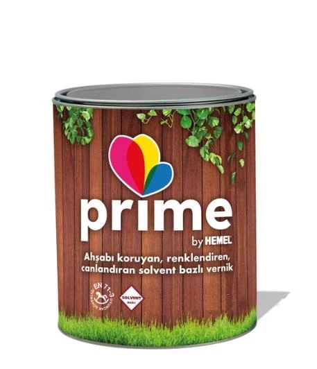 Hemel Prime Solvent Bazlı Ahşap Vernik  Şeffaf 2.5lt