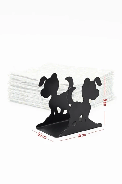 Peçetelik, Siyah Peçetelik, Metal Peçetelik, Köpekli Peçetelik, Sofra Peçetelik, Mutfak Peçetelik - 3