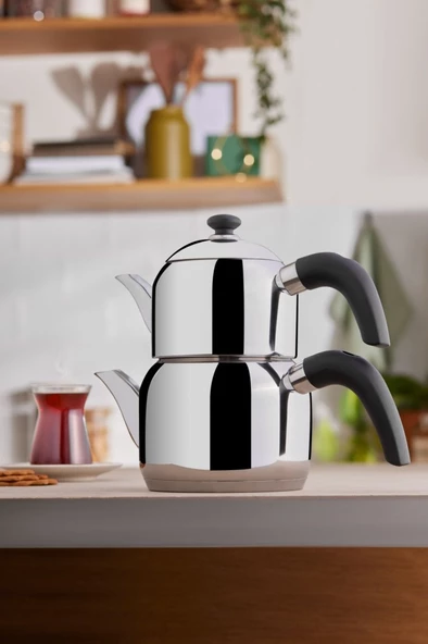 Karaca Edge Mini Indüksiyon Tabanlı Çaydanlık Takımı Siyah - 2