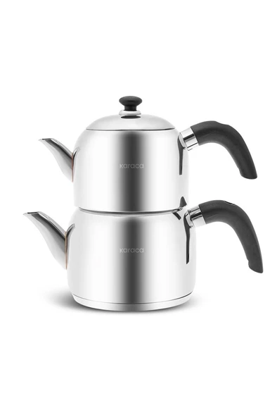 Karaca Edge Mini Indüksiyon Tabanlı Çaydanlık Takımı Siyah - 4