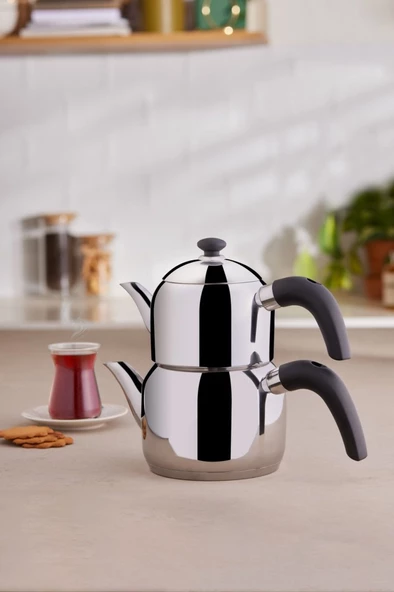 Karaca Edge Mini Indüksiyon Tabanlı Çaydanlık Takımı Siyah - 3