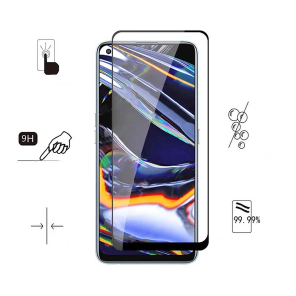 Oppo Reno 7 4G - Ekran Koruyucu 5D Temperli Cam Koruma - 5