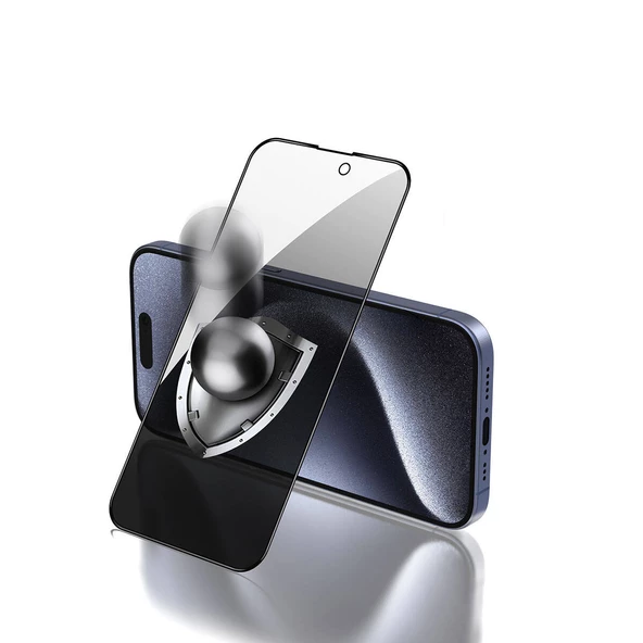 Apple iPhone 15 Plus - Ekran Koruyucu Rika Premium Privacy Hayalet Temperli Cam Ekran Koruyucu