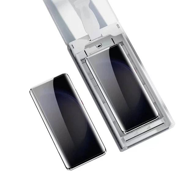 Samsung Galaxy S22 Ultra - Ekran Koruyucu Uygulama Aparatlı 6in1 Easy Hayalet Body Ekran Koruyucu - Resim 3