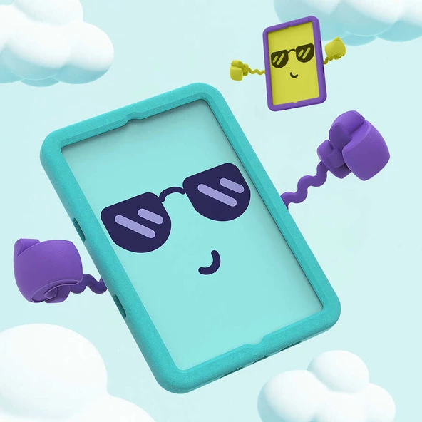 Apple iPad 9.7 2017 (5.Nesil) - Tablet Kılıfı Çocuklar için Eva Boxer Tablet Silikon Kılıf - Resim 8