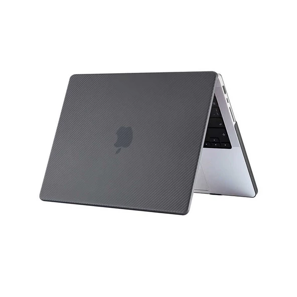 Apple Macbook Pro 16.2 2023 A2780 - Alt ve Üst Koruyucu MSoft Carbon Fiber Tasarımlı Kapak - 3
