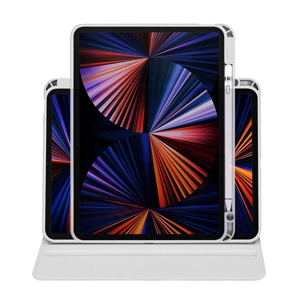 Apple iPad Air 10.9 2022 (5.Nesil) - Tablet Kılıfı Kalem Bölmeli Dönebilen Termik Standlı Kılıf - 5