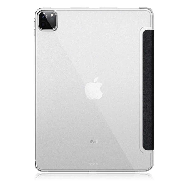 Apple iPad Pro 12.9 2020 (4.Nesil) - Tablet Kılıfı Smart Cover Standlı 1-1 Kılıf - Resim 8
