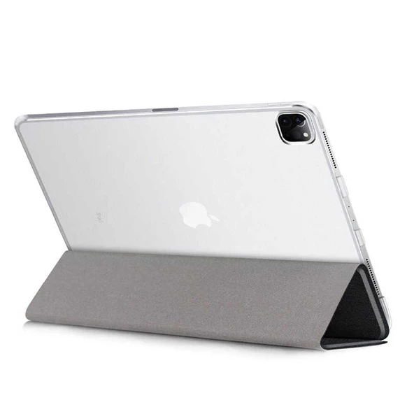 Apple iPad Pro 12.9 2021 (5.Nesil) - Tablet Kılıfı Smart Cover Standlı 1-1 Kılıf - 2