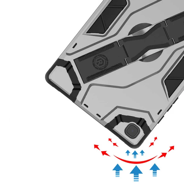 Samsung Galaxy Tab A7 10.4 T500 2020 - Tablet Kılıfı Koruyucu Zırh El Tutmalı Defens Tablet Kılıf - Resim 5