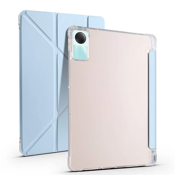 Xiaomi Redmi Pad SE - Tablet Kılıfı Kalem Bölmeli Korumalı Standlı Tri Folding Kılıf - 2