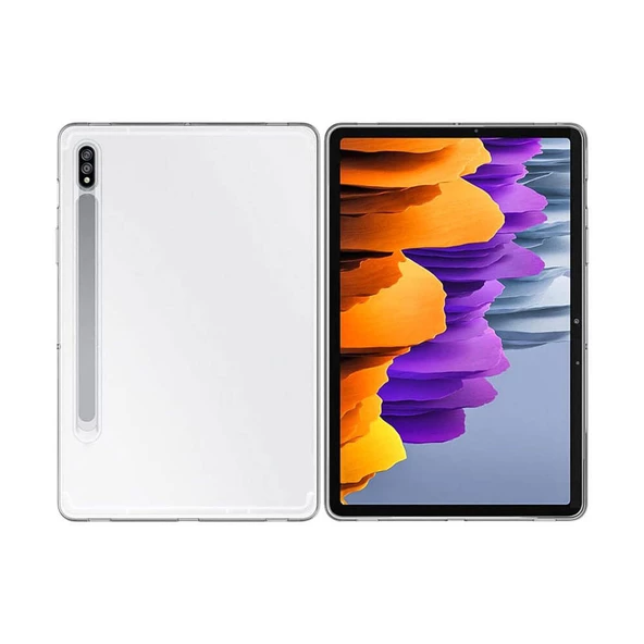 Samsung Galaxy Tab S8 - Tablet Kılıfı Süper Silikon Kapak - Resim 3