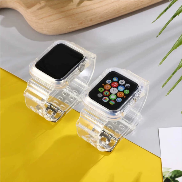 Apple Watch 44mm - Kordon Silikon Kordon KRD-27 - 6