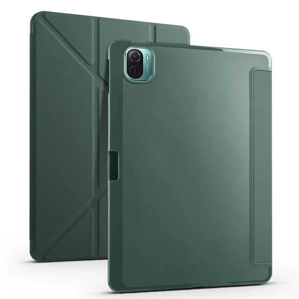 Xiaomi Pad 5 - Tablet Kılıfı Kalem Bölmeli Korumalı Standlı Tri Folding Kılıf