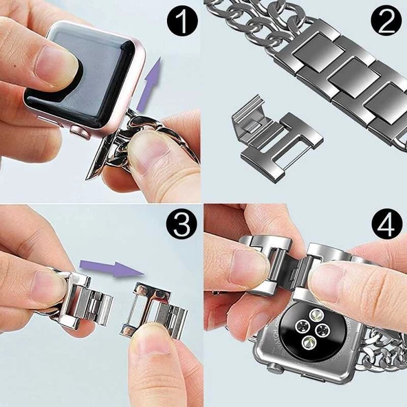 Apple Watch 42mm - Kordon Cowboy Metal Kordon - 4