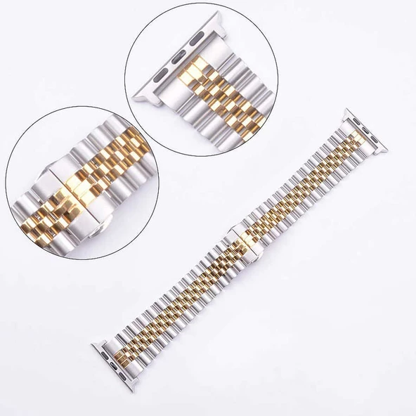 Apple Watch 40mm - Kordon Metal Kordon KRD-36 - Resim 6