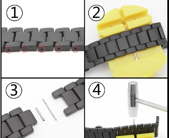 Samsung Gear S2 20mm - Kordon Mat Seramik Metal Kordon - 3