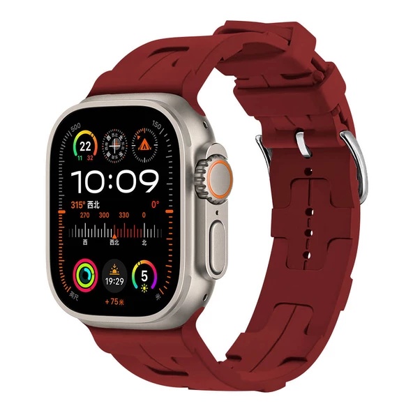 Apple Watch Ultra 49mm - Kordon Silikon Kordon KRD-92