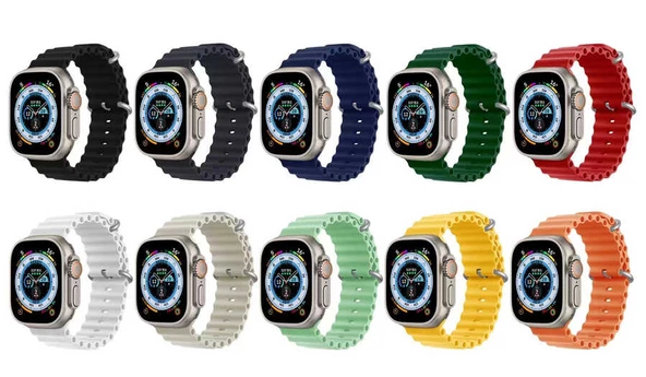 Apple Watch Ultra 49mm - Kordon Silikon Kordon KRD-75 - Resim 7