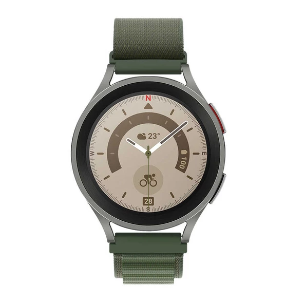 Samsung Watch 42mm - Kordon 20mm Hasır Kordon KRD-74 - 5