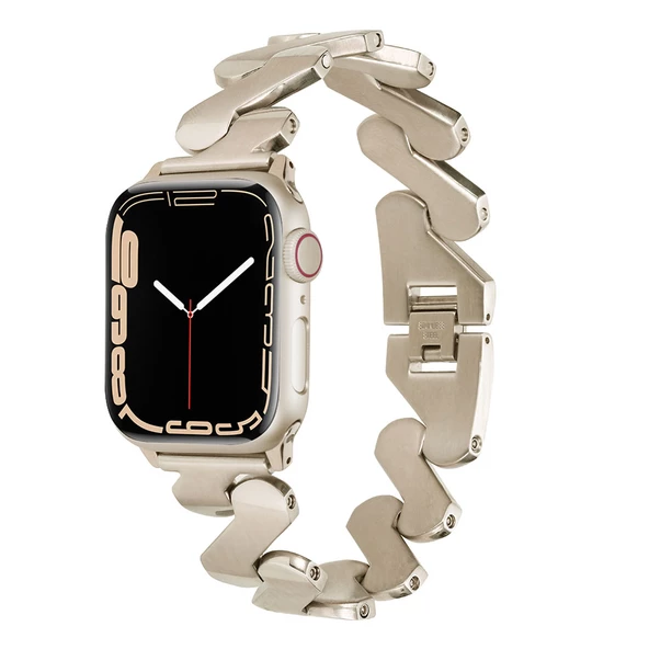 Apple Watch 38mm - Kordon Metal Strap Kayış KRD-80