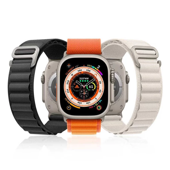 Apple Watch 7 41mm - Kordon Hasır Kordon KRD-74 - Resim 2