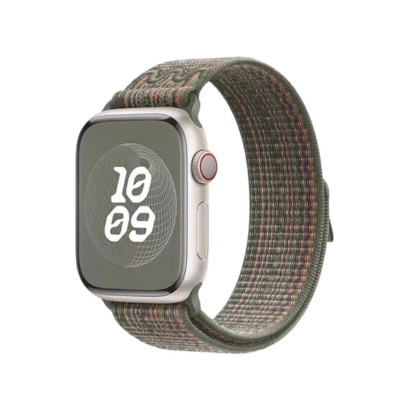 Apple Watch 7 45mm - Kordon Hasır Kordon Strap Kayış KRD-91 - Resim 2
