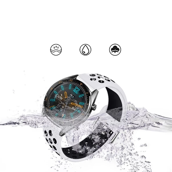 Huawei Watch GT3 46mm - Kordon Silikon Kordon KRD-10 - Resim 2