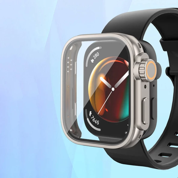 Huawei Watch Fit 3 to Apple Watch Ultra 49mm Kasa Dönüştürücü ve Ekran Koruyucu Watch Gard 33 - 3