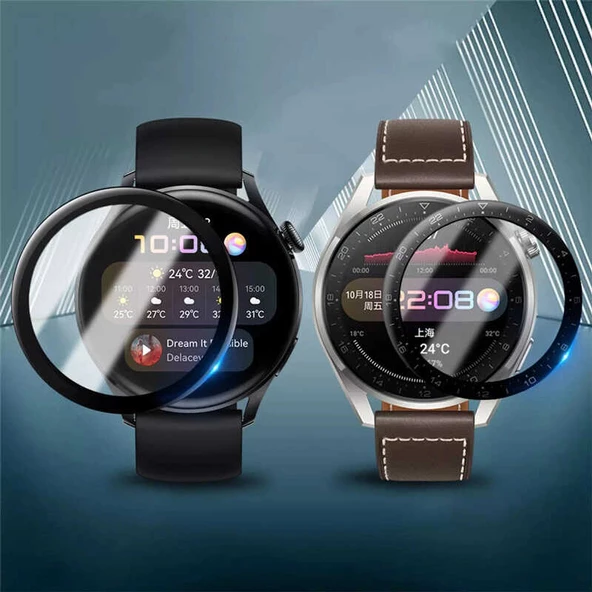 Huawei Watch 3 Pro - Ekran Koruyucu PMMA Pet Saat Ekran Koruyucu - 3