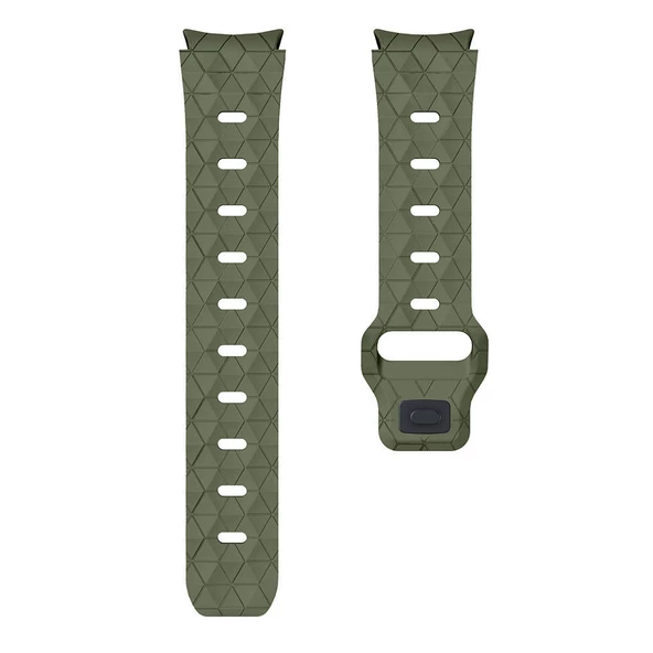 Samsung Watch 5 40mm 20mm - Kordon Futbol Desenli Spor Tasarımlı Silikon Kordon KRD-116 - 2