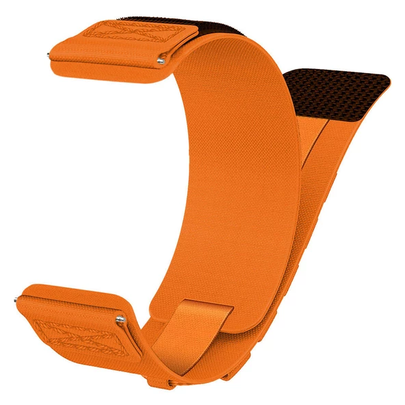 Samsung Watch 42mm 20mm - Kordon Orbital Örgülü Halat Tasarımlı Naylon Kumaş Hasır Kordon KRD-112 - 4