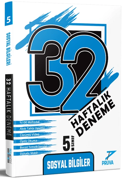 5.Sınıf Pruva Sosyal Bilgiler Soru Bankası + 32 Haftalık Deneme (Hediyeli) - Resim 2