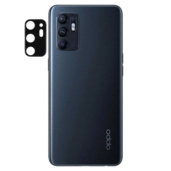 Oppo Reno 6 4G - Kamera Lens Koruyucu 3D Kamera Camı