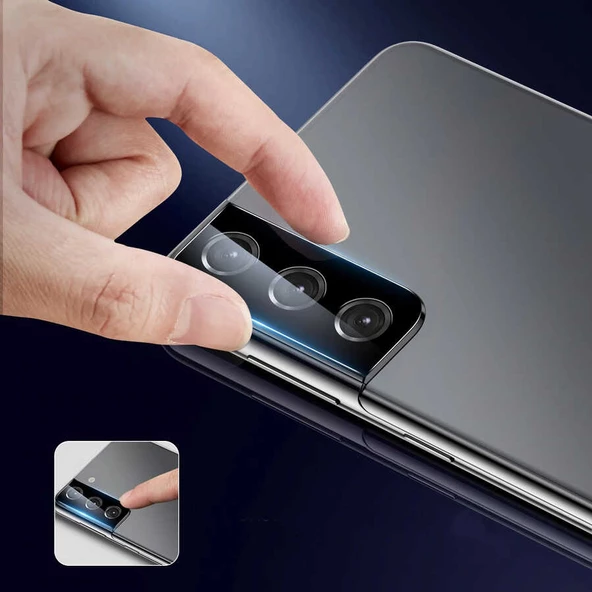 Samsung Galaxy S21 FE - Kamera Lens Koruyucu 3D Kamera Camı - Resim 5