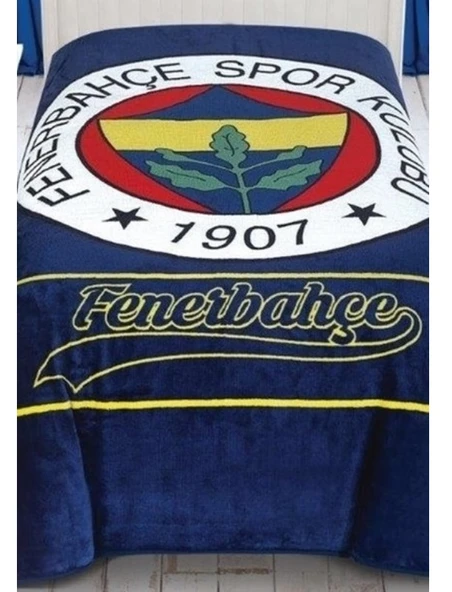 Taç Taraftar Lisanslı Tek Kişilik Battaniye (160x220)-FENERBAHÇE STRIPED - 2