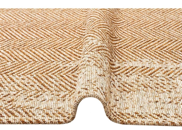 Eko Brooklyn Hasır Görünümlü Kaymaz Renkli Dokuma Modern Kilim BRK04 - 7