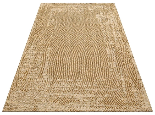 Eko Brooklyn Hasır Görünümlü Kaymaz Renkli Dokuma Modern Kilim BRK04 - 12
